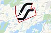 Inne i det raude feltet er området Fjord Motorpark ser for seg eit mogeleg anlegg.Illustrasjon: Google, grafikk: Thomas Vallestad Drageset