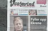 Ein avispakke med Vestavind si utgåve 7. november hamna i Odda.
