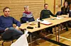 Fram til klokka 15 hadde valstyret i Vikse tatt imot 50 røyster. Frå venstre nestleiar Ingvar Vierdal, leiar Elisabeth Tollaksen Vikse, Stig Sandaas og Guro Røher Eriksen.FOTO: EINAR VESTVIK