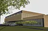 Slik ser arkitektfirmaet Vikanes Bungum for seg at ein ny symjehall ved Vigdartun og sentralidrettsanlegget kan sjå ut.