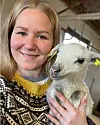 @jannethuestadKul venn 🐑👩🌾#sheep #venn #kompis #lam #sommer #mariusstrikk #knitted