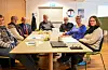 Første møte for arbeidsgruppa er gjennomført. No ventar nye møte, og dei håper at fleire vil engasjera seg.Frå venstre: Aud Eriksen, Johanne B. Jacobsen, Konstantin Jacobsen, Dagfinn F. Bjørge, Nils Lokna, Wenche Strømøy og Ellen Tveit (Sveio kommune). Foto: Morten Vågset Møller