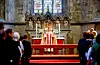 Ragnhild Jepsen blei søndag vigsla inn som Bjørgvins nye biskop. Her held ho sin første preike framfor ei fullsett Bergen domkirke. FOTO: TUVA ÅSERUD / NTB / NPK
