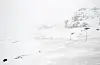 Slik såg det ut på Midlæger, vest for Haukelitunnelen, ved 11.30-tida onsdag.FOTO: STATENS VEGVESEN/WEBCAM
