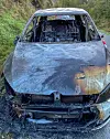 El-bilen er totalt utbrent.