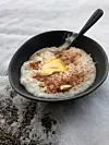 Etter dykket smakte det godt med risengrynsgraut.