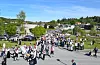 Vestavind sitt kontor fikk orkesterplass da toget dreide seg retning sentrum. Foto: Morten Vågset Møller
