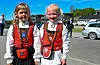 Sigrid Larsen Vihovde (t.v.) er offensiv og sier at hun skal spise hundre is før dagen er omme. Sonja Dagni Olavsdottir er noe mer realistisk og nøyer seg med fem.Foto: Morten Vågset Møller