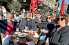 Det gode liv på kafé i Harlem, Nederland mai 2023- Frå venstre: Per Bjørn Habbestad, Torbjørn Johannesen, Bente Hovland Johannesen og Solfrid Lier Habbestad.