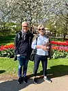 Bjørn Storebø og Aud Nilsen i Keukenhofparken i Nederland mai 2023.
