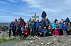 34 personar deltok då Sveio Turlag gjekk frå Åkrasanden til Ferkingstad. FOTO: SVEIN HELGE B. TORSTEINSBØ