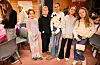 5. klassingane frå Sveio skule hadde det kjempekjekt då dei for første gong fekk vera med på arrangementet «Girlsnight» i Førde. Frå venstre: Lilly, Thea, Live, Ida og Vilja. Foto: Elisabeth Hauge Bakke