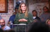 19 år gamle Frøya Skjold Sjursæther (MDG) blir Stortingets yngste dei neste fire åra. Foto: Amanda Pedersen Giske / NTB / NPK