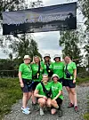 Sjefssnuppene: bak frå venstre Torill Hagland, Kjersti Hjortland, Solfrid Hjortland Kinn, Siv Helen Stølsvik og Elin Eriksen Hamre. Framme frå venstre: Therese Bjelland og Nancy Bøhn Helgesen. Merethe Bjelland og Evelyn Alstadsæther var ikkje til stades denne dagen.