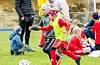 Jenter 9 år Sveio 1 (gule overtrekk) mot Sveio 2. FOTO: ELLEN MARIE HAGEVIK