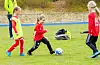 Jenter 9 år Sveio 1 (gule overtrekk) mot Sveio 2. FOTO: ELLEN MARIE HAGEVIK