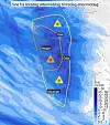 Sveio ligg i sørlegaste del av det oransje farevarselet. Kart: Meteorologisk institutt