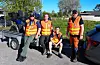 Speidergruppe 2.1 var en av flere grupper som deltok på øvelsen mandag 12. mai. F.v: Einar Olaf Andreassen, Knut Inge Øien Hovin, Espen Yven Narrevik og Tom Frode Hansen. Foto: Morten Vågset Møller