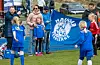 Ingen tvil om at dei blå er frå Haugar. Jenter 9 år Sveio – Haugar. FOTO: ELLEN MARIE HAGEVIK