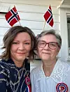 Hjemmefeiring i Lyngvegen. Gratulerer med dagen! Hilsen Rose Mari og Rebekka.