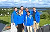 Høyre-representanter samlet i Sveio torsdag 19. juni i forbindelse med et valgkampbesøk og dørbanking.Fra venstre: Kristin Mjanger (representant i fylkestinget), Lise-May Sæle (stortingskandidat), Lars Petter Lie (kampanjeleder for Sveio Høyre), André Mundal Haukås (ordfører og Høyre-medlem), Liv Kari Eskeland (stortingsrepresentant) og Vegard Enerstvedt (varamedlem i fylkestinget).Foto: Morten Vågset Møller