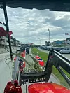 Slik ser traktortoget ut frå innsida.