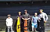 Deltakarane ved jaktskyttarskulen. Frå venstre: Lars Kristian Reiersen Vaka, Snorre Vea Høyland, Daniel Nordtveit, Oscar Bårtvedt Talle og Andeas Bårtvedt Talle.FOTO: PRIVAT