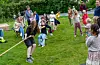 Full innsats i tautrekkingkonkurransen.