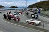 Veteranbilkortesjen på fergekaien i Buavåg.