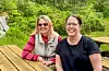 Arrangørane var nøgde med deltakinga på Trodlamarsjen: Monica V. Valen i Valestrand idrettslag og Tove G. Kallevik i Valestrand ungdomslag. Foto: Privat