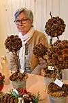 Ruth Knutsen frå Tjernagel stilte med flotte og kreative dekorasjonar. Foto: Sigrund Breistig