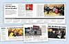 Faksimilar frå ulike oppslag i 2012 og 2013 i samband med nedlegginga av Lid skule. Auklandshamn bestod.