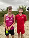 Håkon Sveen Lothe og Håkon Utvik, begge speler for Torvastad IL, men førstnemnde har lang fartstid som volleyballspelar i Sveio IL.