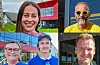 Oppe frå venstre: Linn Therese Erve (Sveio Ap) og Jarle Jacobsen (Sveio KrF). Nede frå venstre: Ruth G. Eriksen, Bjørn Magnus Klyve Olsen (Sveio Frp) og Lars Fjeldstad (Sp Vestland).