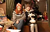 Trine Tveit (t.v.), Vanessa Tveit Sørbø (11 år) og katten Nusse (3 år).