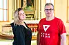 Mai 2022. Anastasiia Nuzhna var ikkje tung å be då sokneprest Arild Steinsland spurde om ho ville bidra under ein velgjerdskonsert for Ukraina. Foto: Torstein Tysvær Nymoen