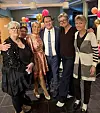 Vertskapet for Damenes aften f.v.: Målfrid Nymark, Lillian Mjånes, Wenche Bjelland, André Mundal Haukås, Marianne Bårdsen Lønning og Anita Småbakk Torsteinsen. Foto: Privat