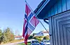 Flagget var på plass som det brukar å vera på merkedagar.