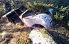 Slik såg bilvraket ut då Leif Tore Haukås fekk overta det i myra på Kleivo. FOTO: PRIVAT