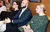 Tore Gautesen hadde med seg fleire av medarbeidarane sine til Sveio, blant andre Tine Osmundsen (t.h.), som no blir konstituert hamnedirektør.