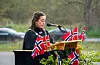 Taler ved 10. klassingar, ordførar, Sveio drill, Sveio skulekorps, traktorkortesje