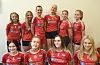 JU17: Framme f.v. Ingrid Margrethe Hinderlid Helgesen, Vilde Brekke, Dalia Helgadottir og Inghild Valen Lie.Bak f.v. Erle Sandaas, Mina Vikse Aasland, Sarah Kvalvågnes Guddal, Malin Nummedal Halleraker, Sunniva Rossebø og Malene Odland Hov.Trenarar er Stig Sandaas og Torill Nummedal Halleraker.