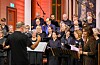 Ad Libitum under fjorårets hyllestkonsert til Ole Paus. Per Bjørn Habbestad er dirigent, og Anita Skorgan gjesteartist. Arkivfoto: Elisabeth Hauge Bakke