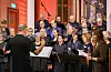 Ad Libitum under fjorårets hyllestkonsert til Ole Paus. Per Bjørn Habbestad er dirigent, og Anita Skorgan gjesteartist. Arkivfoto: Elisabeth Hauge Bakke