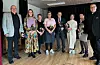 Jubileumsdagane blei avslutta med at jubileumskomiteen blei henta opp på scena og takka på Ørevik grendahus. Frå venstre Martin Haugland, Monica Valen, Inger Bente Strand Nilsen, Ruth Eriksen, Jostein Valen, Anne Mari Fisketjønn, Rita Holmedal og Arild Steinsland. Victoria Haaversen Møllerhaug og Ottar Krakk som var sekretær til 30. april var ikke til stades.
