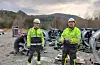 Attvinningsoperatørane i Franzefoss Gjenvinning, Thomas Falch og Arnstein Jensen. FOTO: GUNNHILD LØNNING