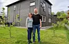 Eirin Klepmo Mellemstrand og Arild Mellemstrand trivst godt med nytt hus og hage i Førde.