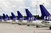 Fleire SAS-fly kjem til å stå på bakken som følgje av pilotstreiken. Meklinga mellom SAS og pilotane førte ikkje fram. Foto: Vidar Ruud / NTB / NPK