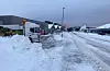 Vinter i Sveiogata. Sveio kommune har mange kilometer med gang- og sykkelvegar å brøyta. Foto: Einar Vestvik