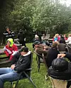 Frå sankthansfeiringa i Flatnesvikjå på Våga.FOTO: ARNE VALEN